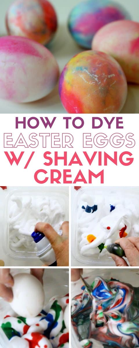 How to Dye Easter Eggs with Shaving Cream and Food Coloring