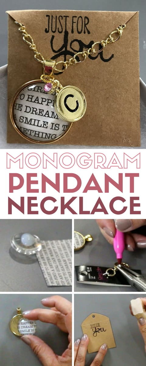 Monogram Pendant Necklace | Beautiful DIY Jewelry | Gold | Handmade Gift | Round | Video Tutorial