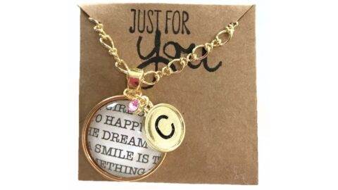 How to Make a Gold Monogram Pendant Necklace - The Crafty Blog Stalker