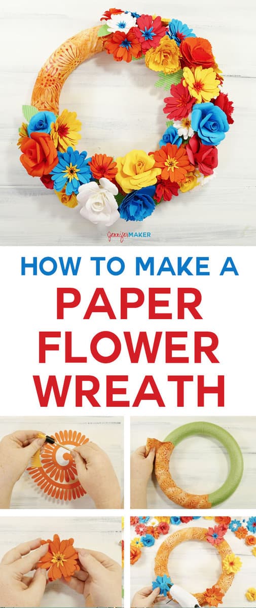 How To Make Paper Flowes With Cricut - Color Me Crafty