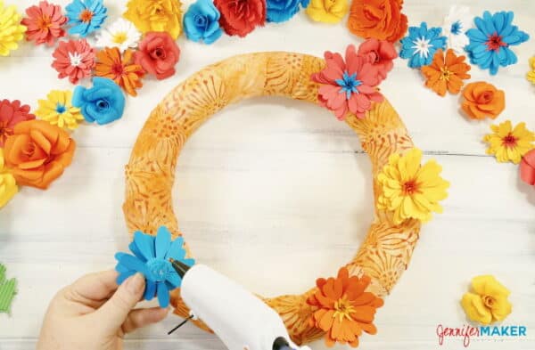How to Make a Paper Flower Wreath - The Crafty Blog Stalker
