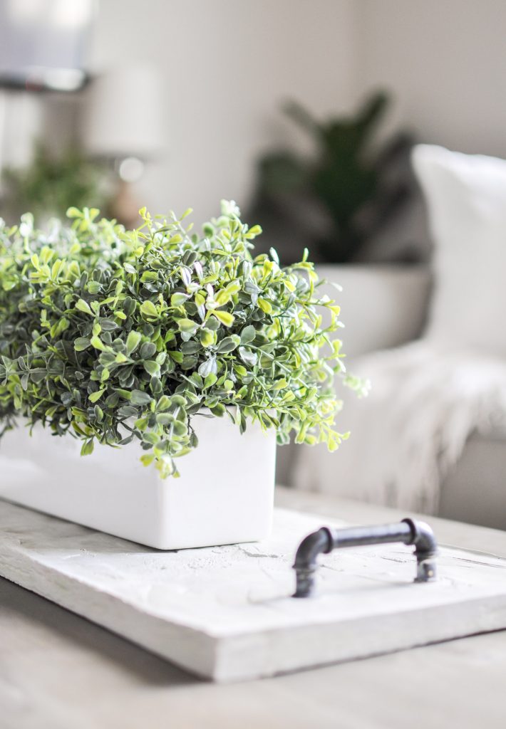 Learn how to create this gorgeous DIY Concrete Tray & some tips for working with concrete. Create different shapes and customize with handles!