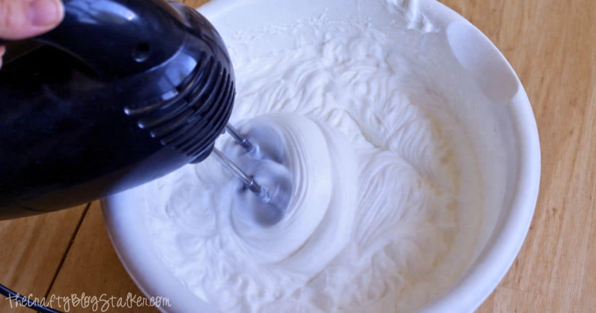 combining with a hand mixer