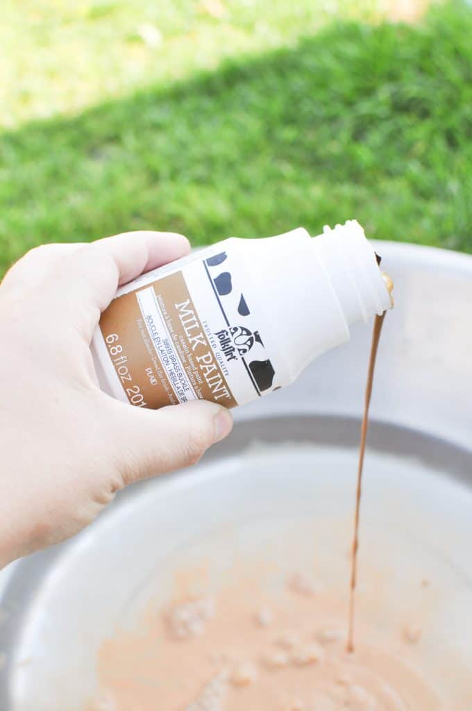 Enhance your next home decor project by learning how to dye fabric with milk paint and provide a timeless look for any project big or small!