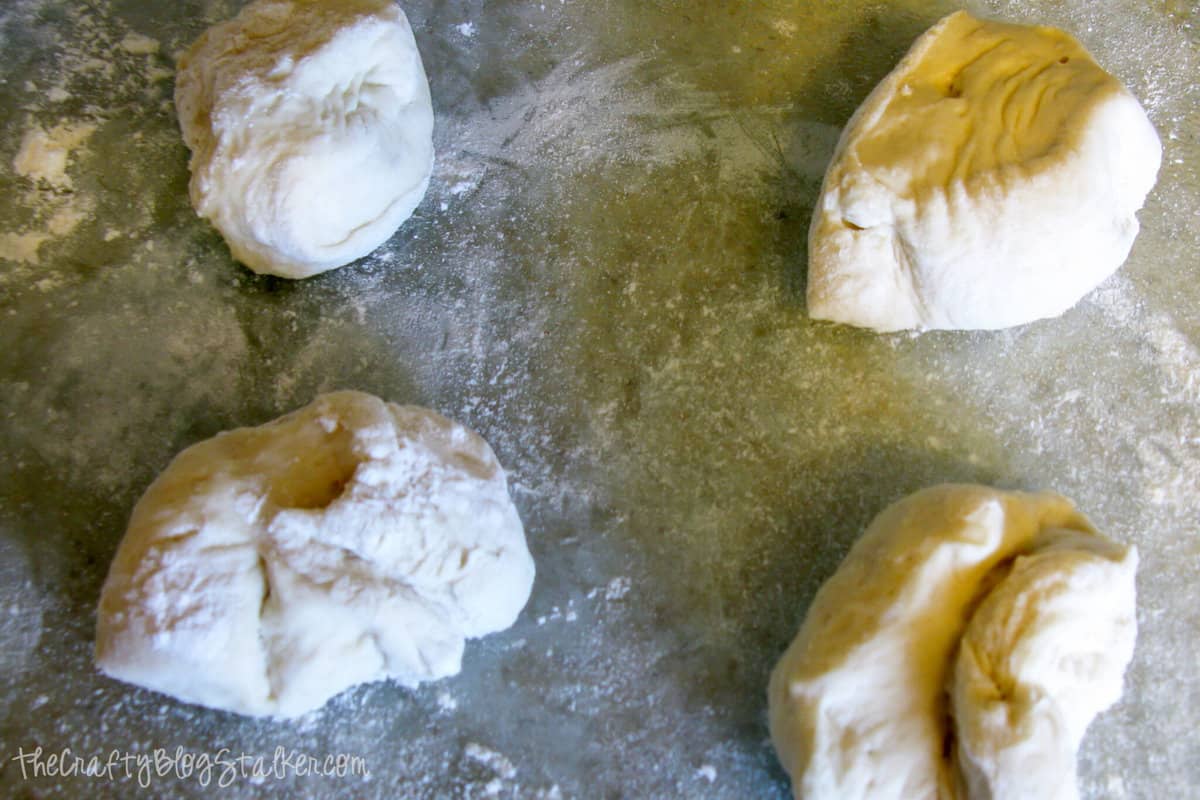 separate the dough into 12 pieces