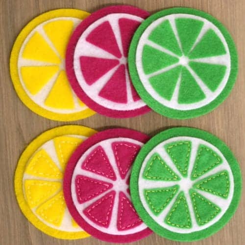 How to Make Felt Citrus Coasters with the Cricut Maker, a Cricut tutorial featured by top US craft blog, The Crafty Blog Stalker.