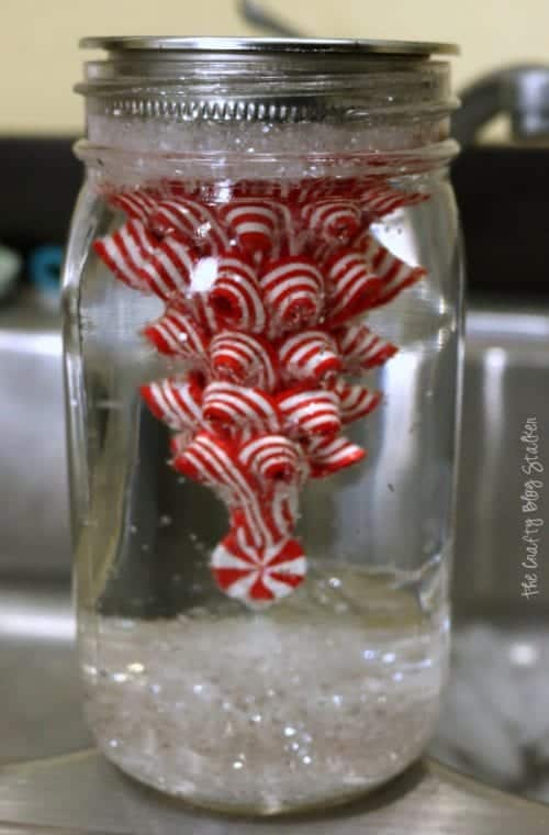 How to Make a Mason Jar Snow Globe, a tutorial featured by top US craft blog, The Crafty Blog Stalker.