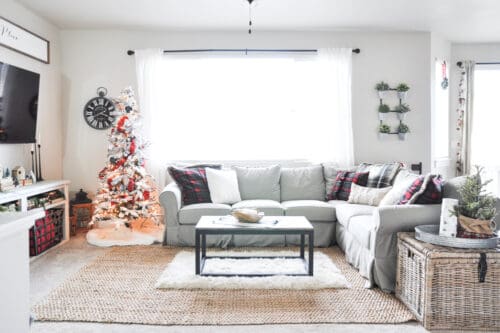 Simple Christmas Living Room Home Tour - The Crafty Blog Stalker