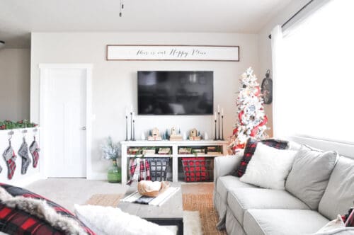 Simple Christmas Living Room Home Tour - The Crafty Blog Stalker