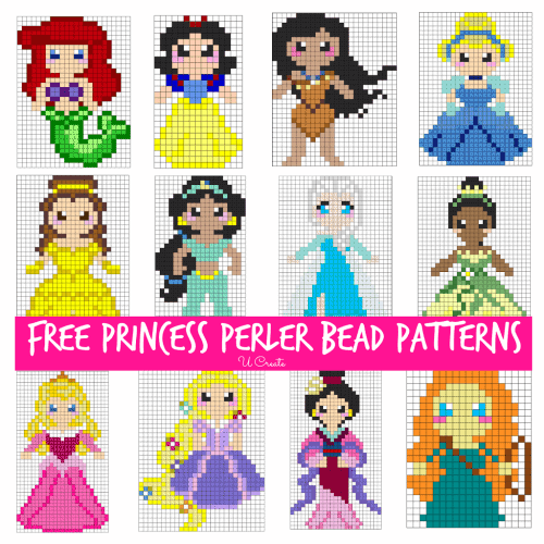 princess perler bead patterns. 