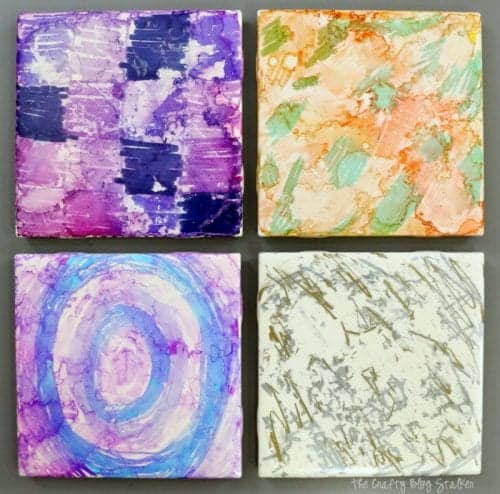 Sharpie Dyed Tile Coasters | DIY Craft Kit | Handmade Gift | Christmas | Gift Giving | hard to buy for | tweens | kids | Easy DIY Craft Tutorial Idea | #GiveColorfully #CollectiveBias #ad