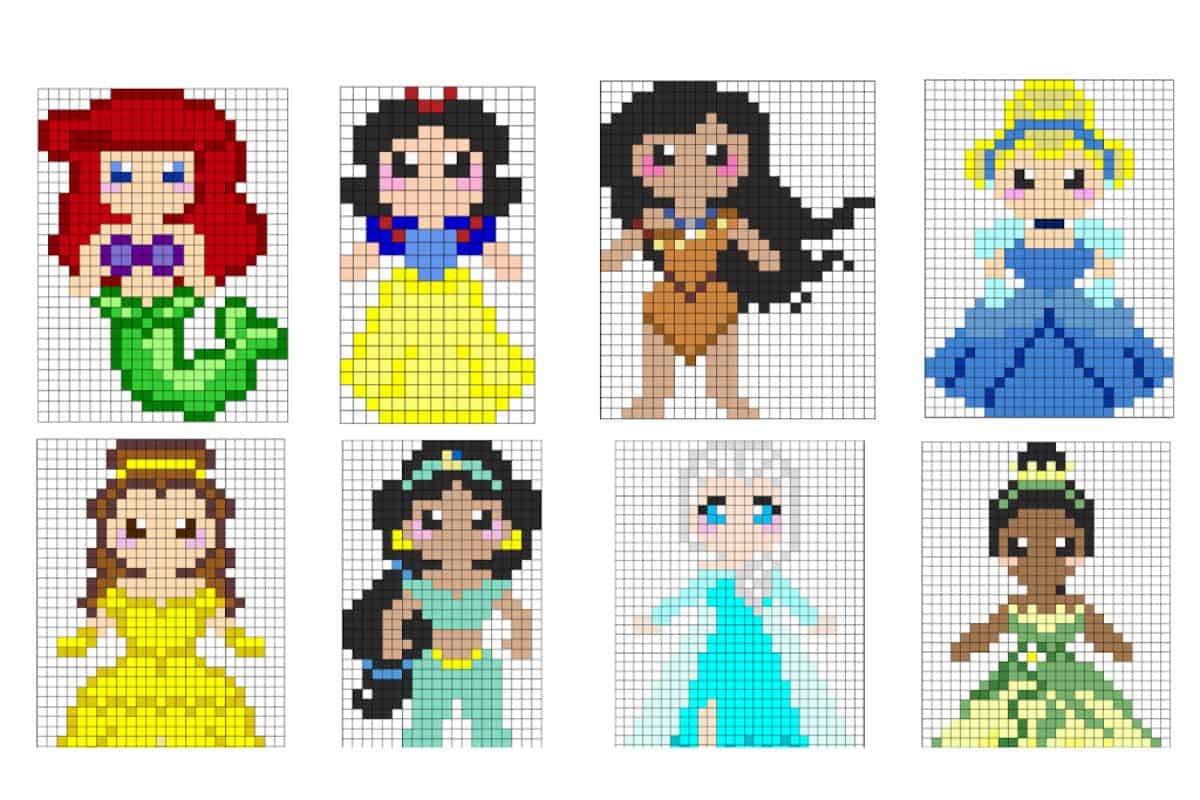 Free Princess Perler Bead Patterns.