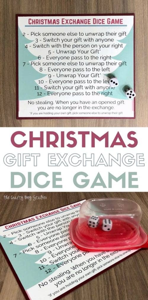 Christmas Gift Exchange Dice Game With Free Printable