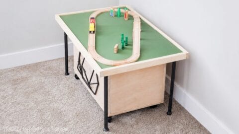 Space Saving DIY Train Table Free Plans - The Crafty Blog Stalker