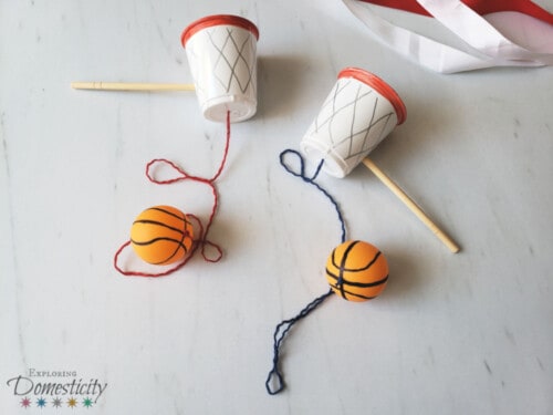 Easy Basketball Craft Cup and Ball Game