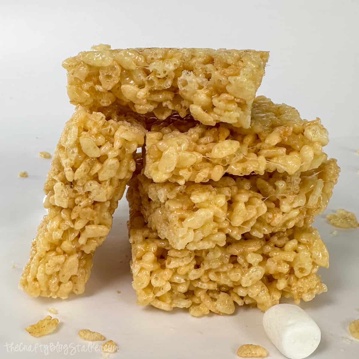 Stacked Rice Krispie Treats.