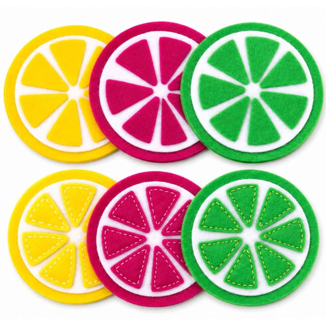 How to Make Felt Citrus Coasters with the Cricut Maker, a Cricut tutorial featured by top US craft blog, The Crafty Blog Stalker.