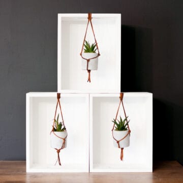 Follow this unique Leather Macrame Hanging Succulent Planter Tutorial to bring stylish natural elements into your home. Customize this Succulent Planter to fit any decor style!