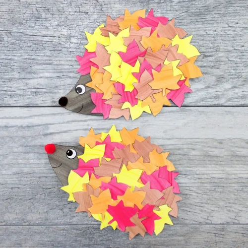 Cute and Easy Fall Hedgehog Craft for Kids