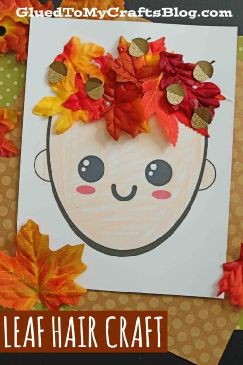 leaf hair crown kid craft 