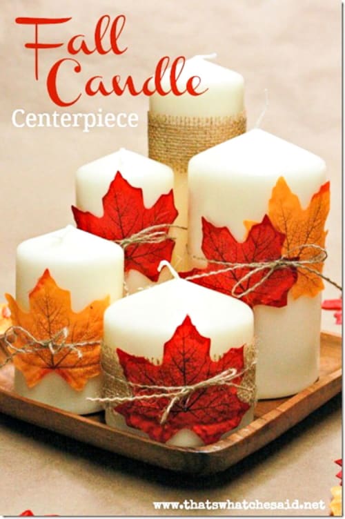 Fall Candle Centerpiece