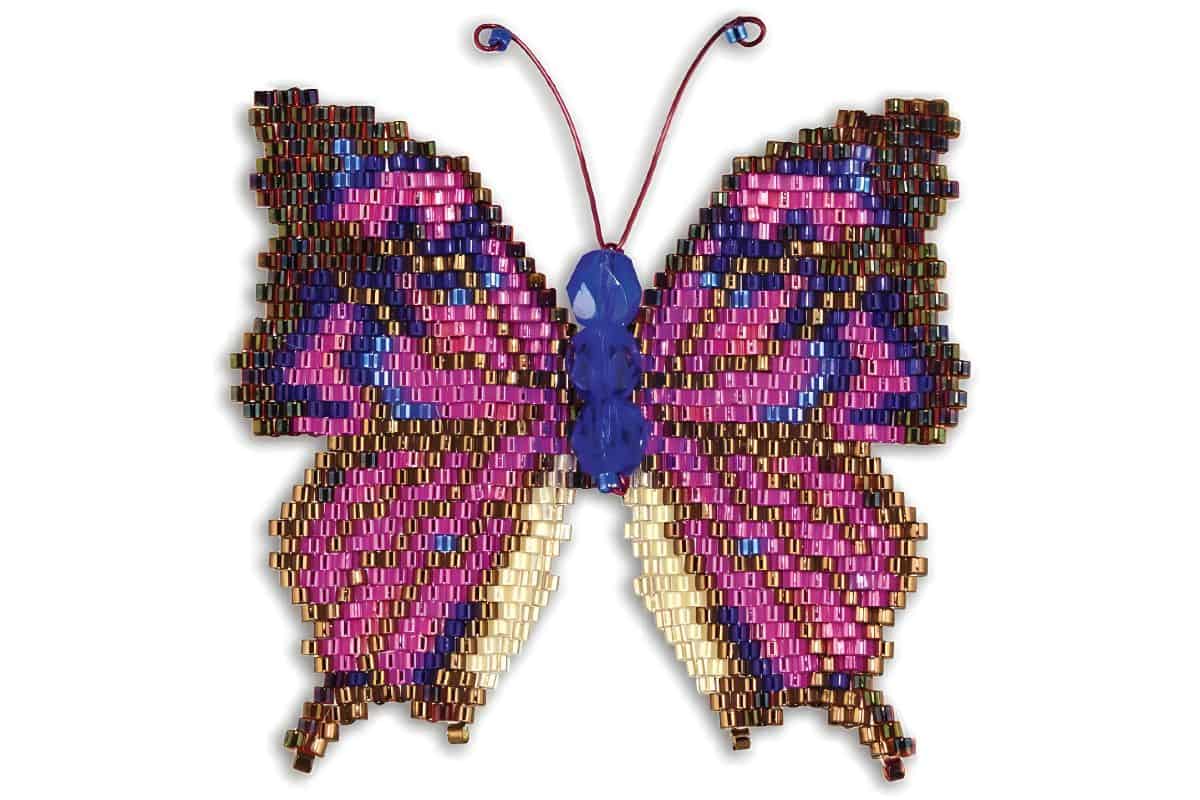 Brick Stitch Beaded Butterfly.