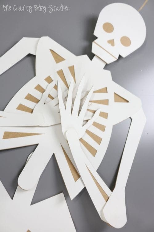 How to Make a 41-inch Large Skeleton with the Cricut Maker, a tutorial featured by top US craft blog, The Crafty Blog Stalker.