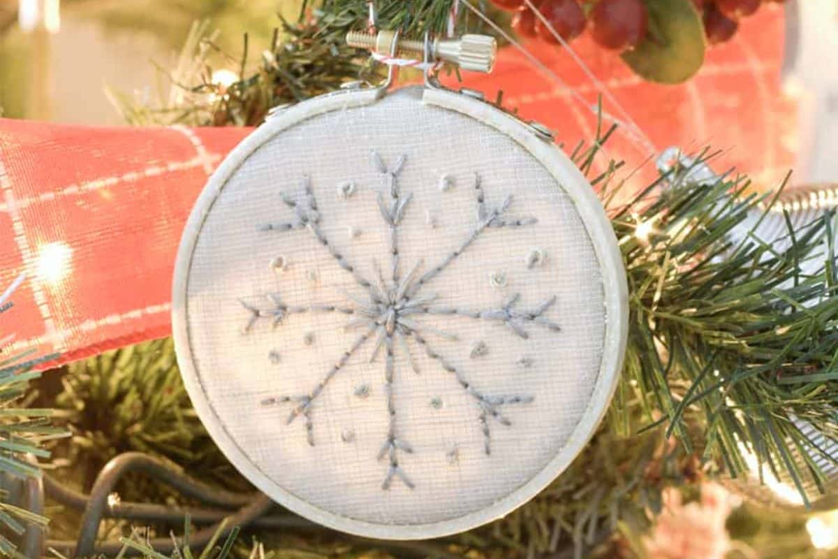 Snowflake Embroidery Hoop.