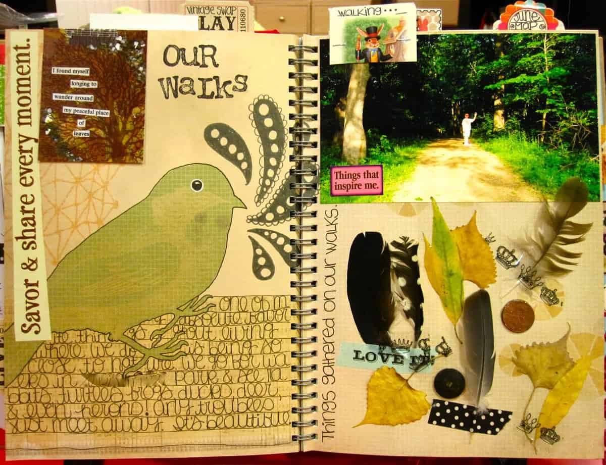 Creative Junk Journaling on Old Book Pages