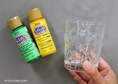 How to Make Hand-Painted Beveled Glasses, a tutorial featured by top US craft blog, The Crafty Blog Stalker