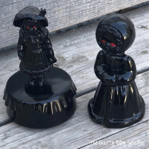 How to Make a Haunted Figurine for Halloween Decor - Thrift Store DIY, a tutorial featured by top US craft blog, The Crafty Blog Stalker
