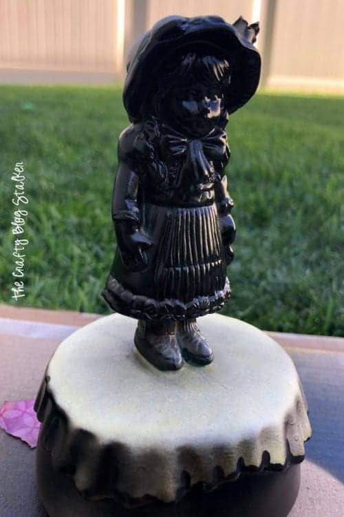 How to Make a Haunted Figurine for Halloween Decor - Thrift Store DIY, a tutorial featured by top US craft blog, The Crafty Blog Stalker