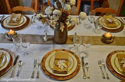 Cotton Thanksgiving Table