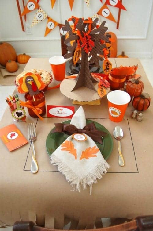 Giving Thanks Kids Table