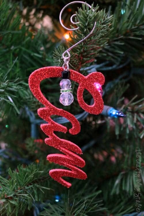 How to Make Personalized Name Ornaments with Cricut, a tutorial featured by top US craft blog, The Crafty Blog Stalker.