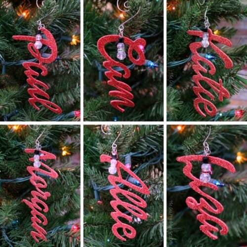 personalized name ornaments