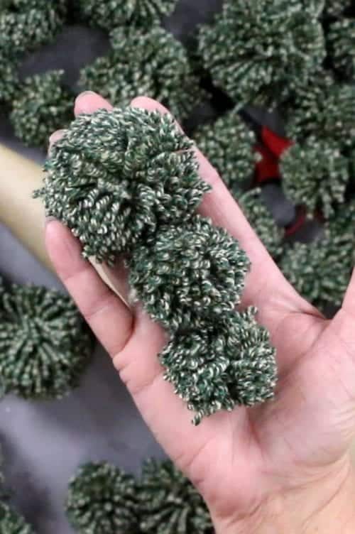 How to Make a Pom Pom Tree for Holiday Decor, a tutorial featured by top US craft blog, The Crafty Blog Stalker: pom poms