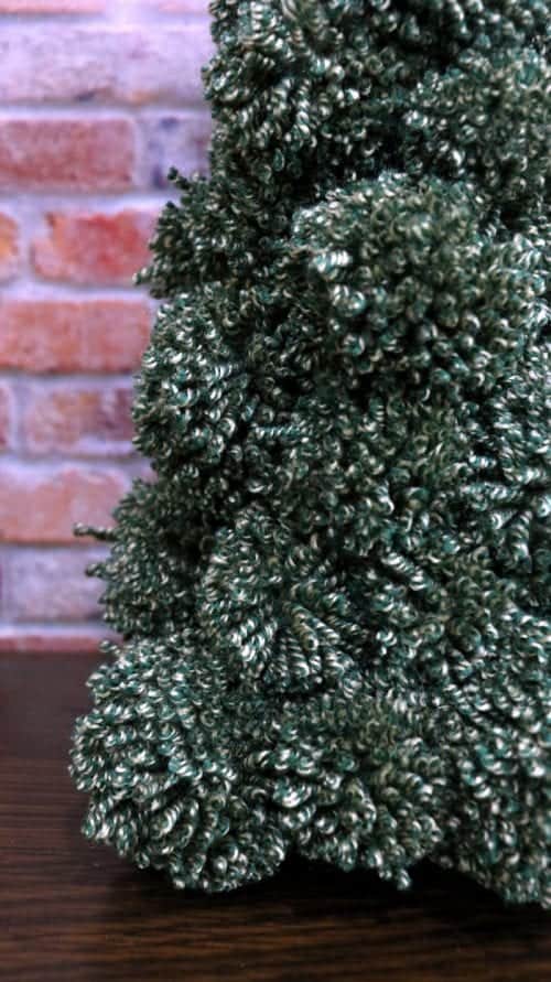 How to Make a Pom Pom Tree for Holiday Decor, a tutorial featured by top US craft blog, The Crafty Blog Stalker: yarn pom pom tree