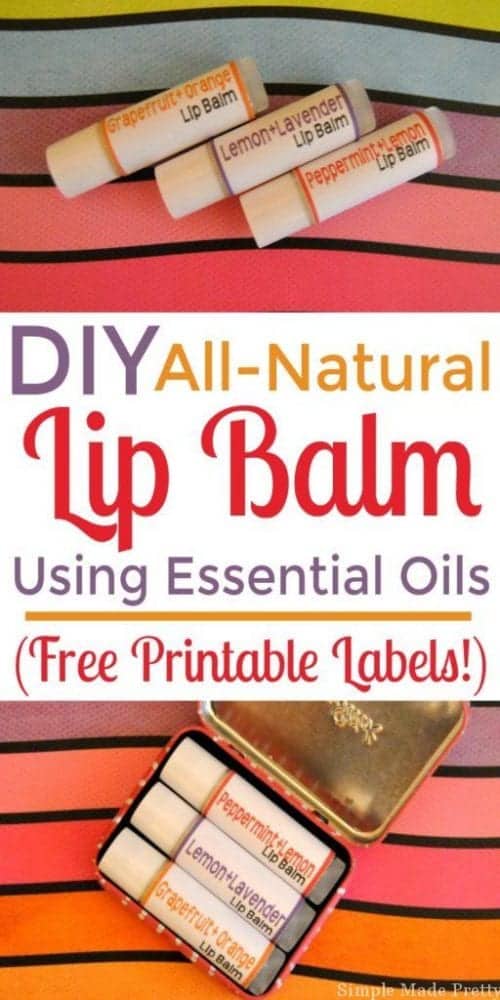All Natural Lip Balm with Essential Oils