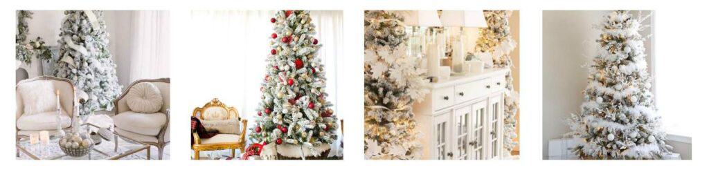 This Flocked White and Copper Christmas Tree brings coziness into any space! Learn how to decorate a tree with these simple tips! 