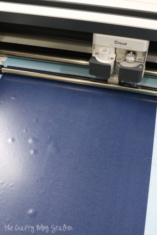 cutting design out of heat transfer vinyl using a Cricut Maker