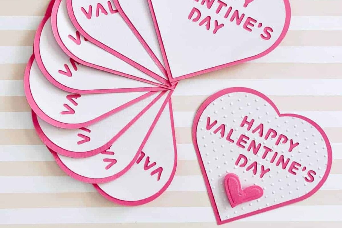 Simple Cricut Valentine's Day Cards.