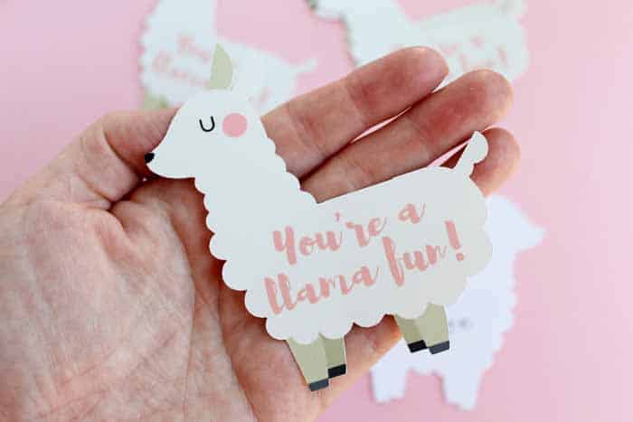 Print and Cut a Llama Valentine.