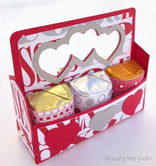 How to Make a Chocolate Nugget 6 Pack for Valentine's Day, a tutorial featured by top US craft blog, The Crafty Blog Stalker.