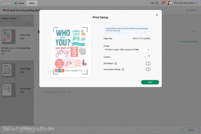 How to Make Cricut Print and Cut Stickers for Journaling