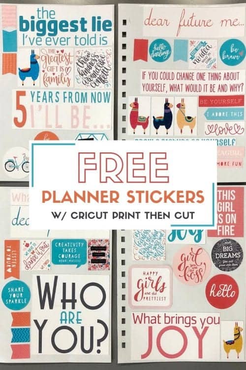 Free Printable Stickers For Your Planner With Cricut Print Then Cut