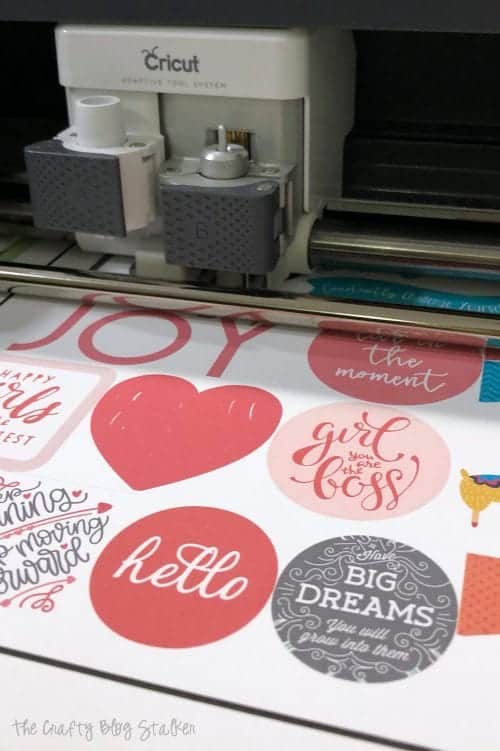 Free Printable Stickers for Your Planner with Cricut Print then Cut, a Cricut tutorial featured by top US craft blog, The Crafty Blog Stalker.