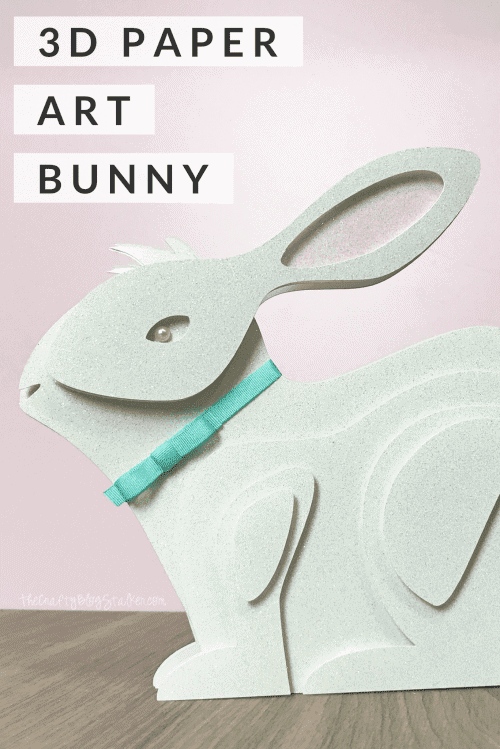 20 Fun DIY Easter Decor Ideas featured by top US craft blog, The Crafty Blog Stalker: 3D Paper Art Bunny
