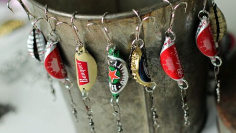 9 DIY Gifts for Dad perfect for Father's Day, featured by top US craft blog, The Crafty Blog Stalker: bottle cap fishing lures