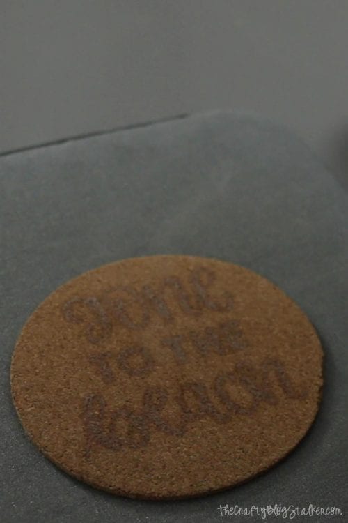 How to Make Wood Burning Cork Coasters with a Scorch Marker featured by top US craft blog, The Crafty Blog Stalker - wood burned look